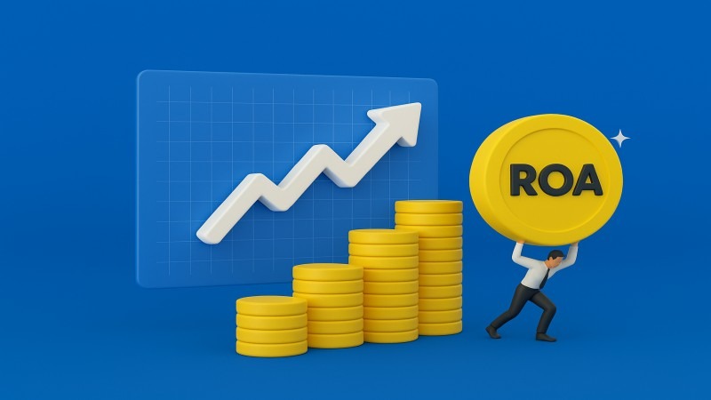 A chart explaining the return on assets formula - ultima markets